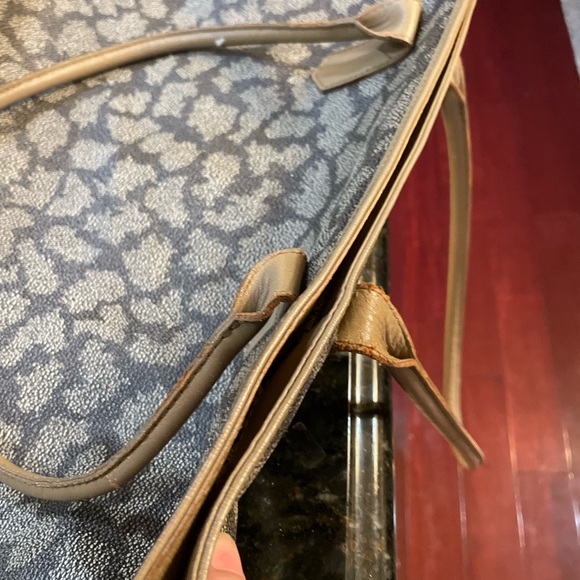 Yves Saint Laurent Patterned Gray and Tan Tote - Picture 9 of 13